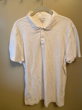 Banana Republic White Men’s Polo Shirt